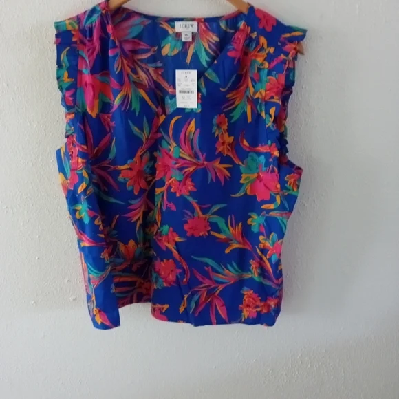 🆕 J Crew [Factory] Tropical Neon Print | XL NWT - Picture 3 of 8